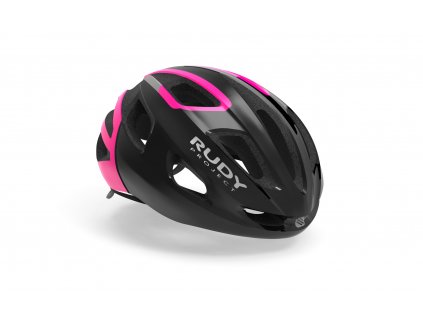 Cyklistická helma STRYM - Black/Pink Fluo (Shiny)