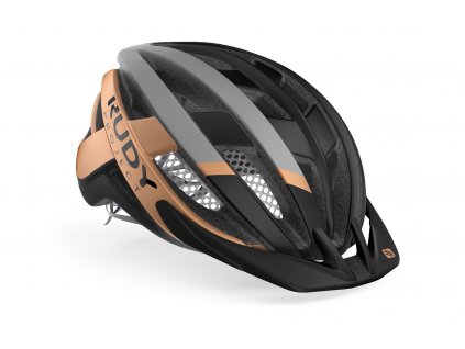 Cyklistická helma VENGER CROSS - Black/Bronze (Matte)