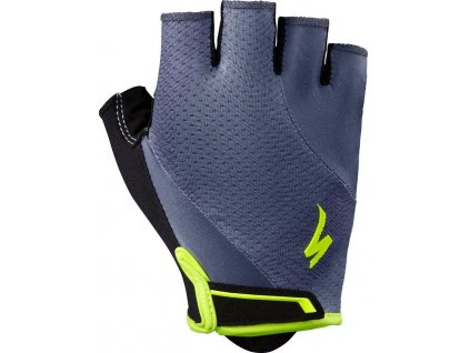 Specialized Women's Body Geometry Dual-Gel Gloves Carbon - Grey/Neon Yellow
