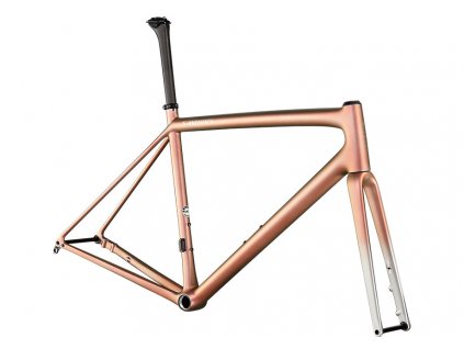 Specialized S-Works Aethos Frameset - Satin Flake Silver/Red Gold Chameleon Tint/Brushed Chrome