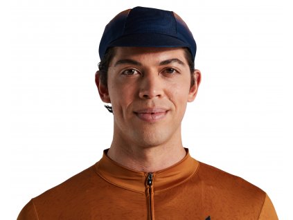 Specialized Lightweight Cycling Cap/Printed Logo - Navy/Tobacco