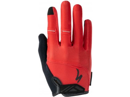 Specialized Women's Body Geometry Dual-Gel Long Finger Gloves - Red