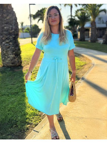 Twinsy dámské mint šaty