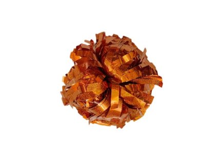 6 poms holographic orange