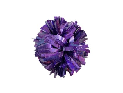 6 poms holographic purple