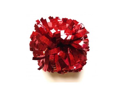 6 poms holographic red