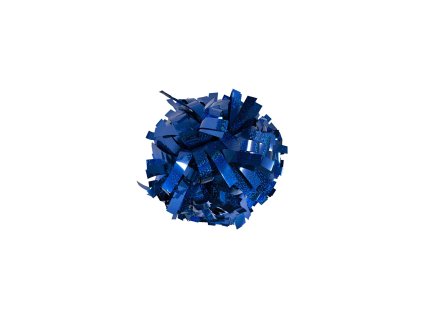 6 poms holographic royal blue