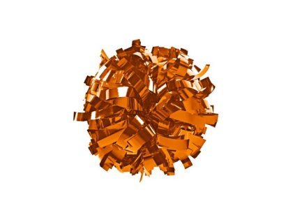 metallic poms 6 orange