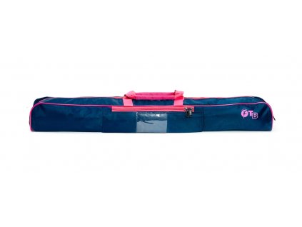 Twirlingová taška Housse Junior – Tmavě modrá + růžové doplňky