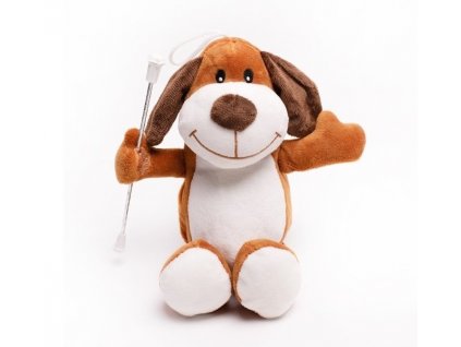 soft toy dog twirling baton
