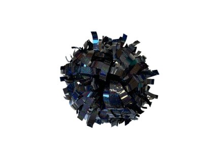 6 poms holographic black