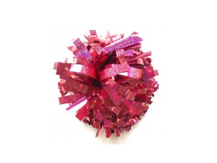6 poms holographic dark pink