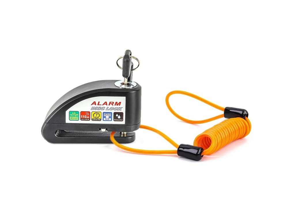 Zámek na motorku s alarmem 110db TXR černý