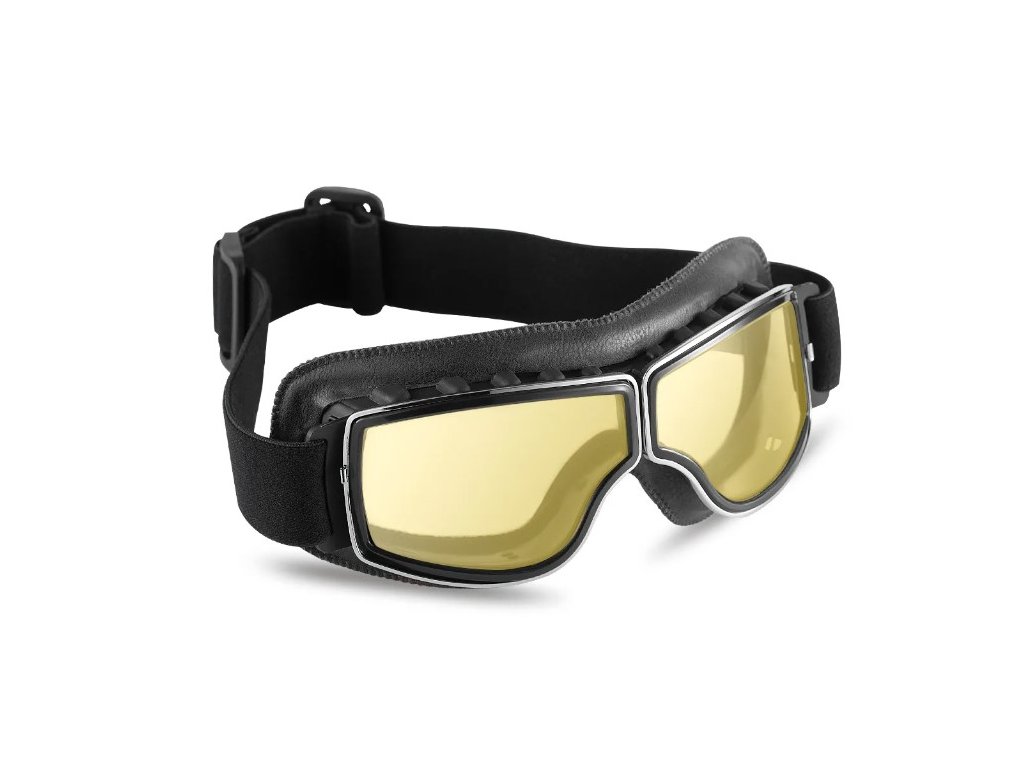 Stylové brýle TXR retro černé se žlutým plexi