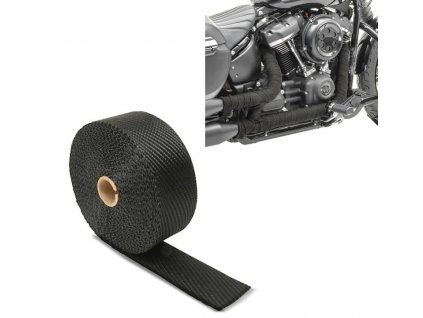 Heat-resistant wrap of exhaust pipes TXR black