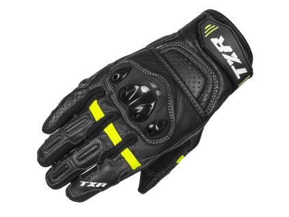 Rukavice na motorku TXR Hyper čierno-fluo žlté