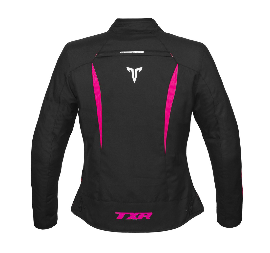 TXR Dámská bunda na motorku Elisa černo-růžová L