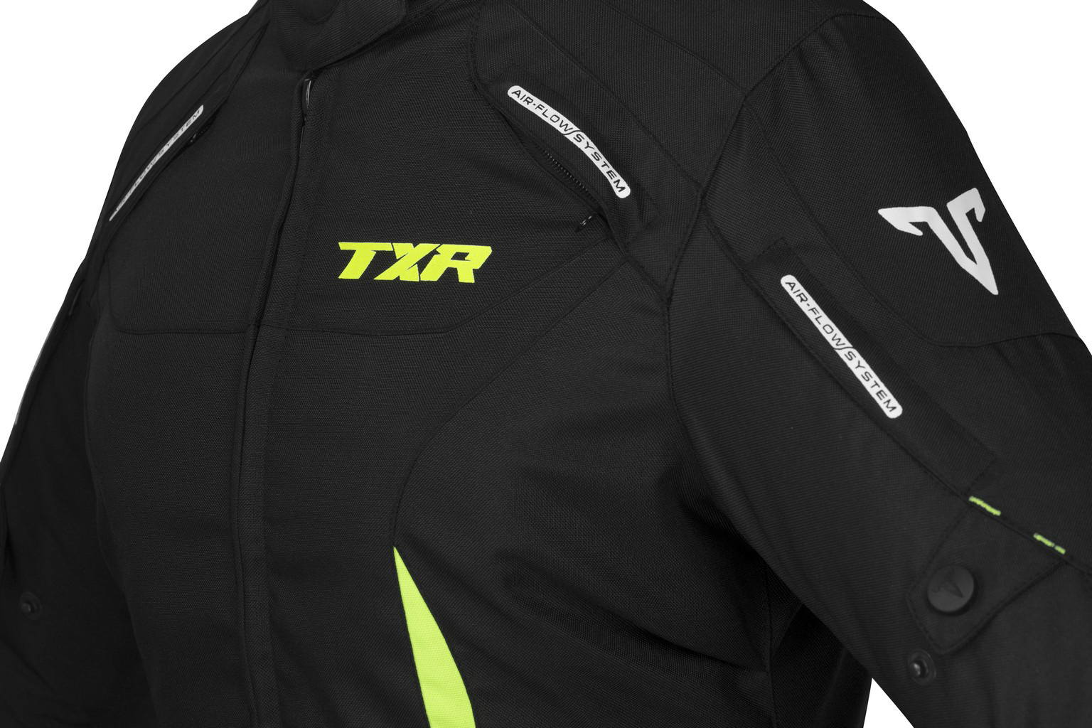 TXR Dámská bunda na motorku Elisa černo-fluo žlutá XL