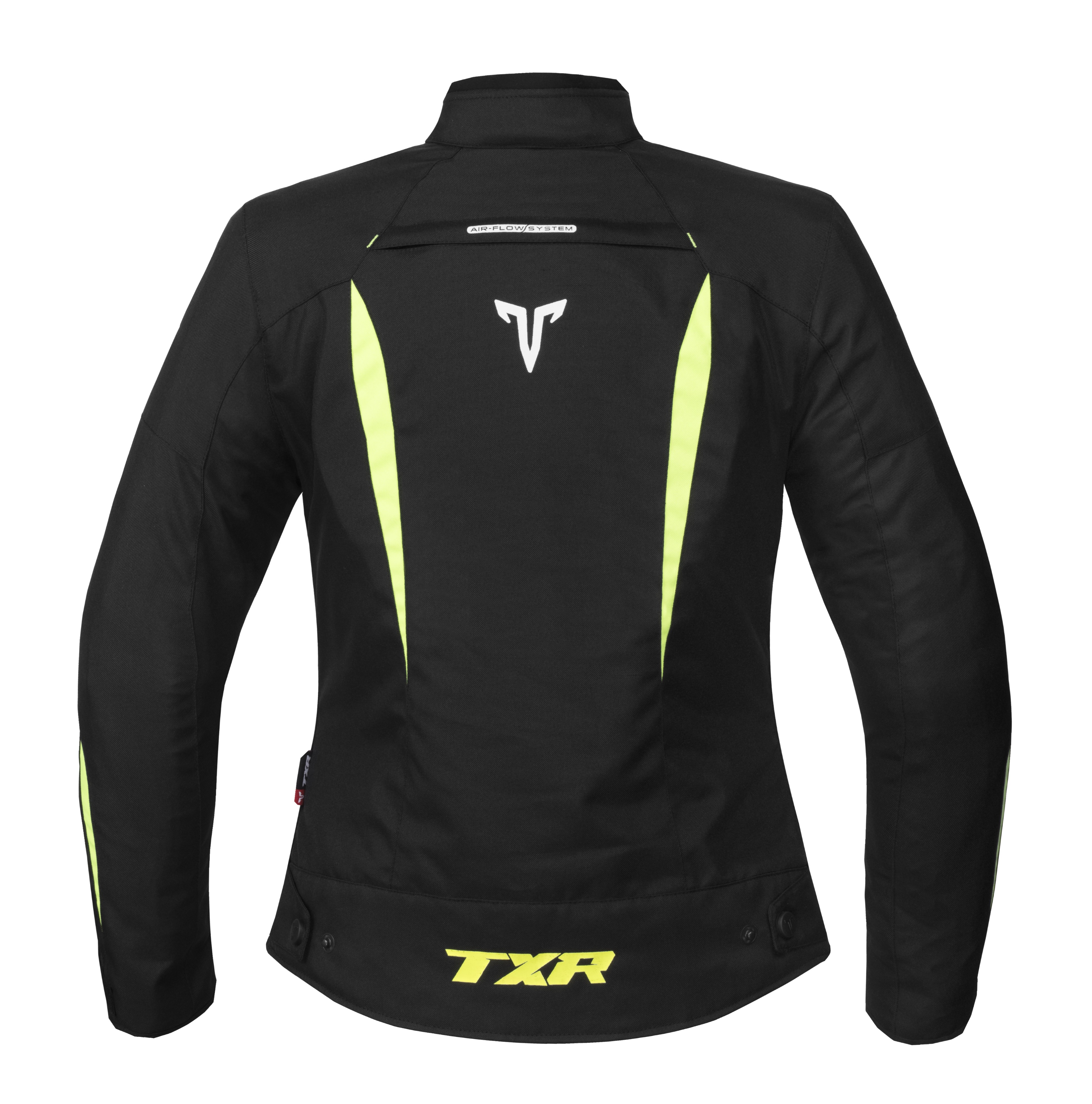 TXR Dámská bunda na motorku Elisa černo-fluo žlutá XL