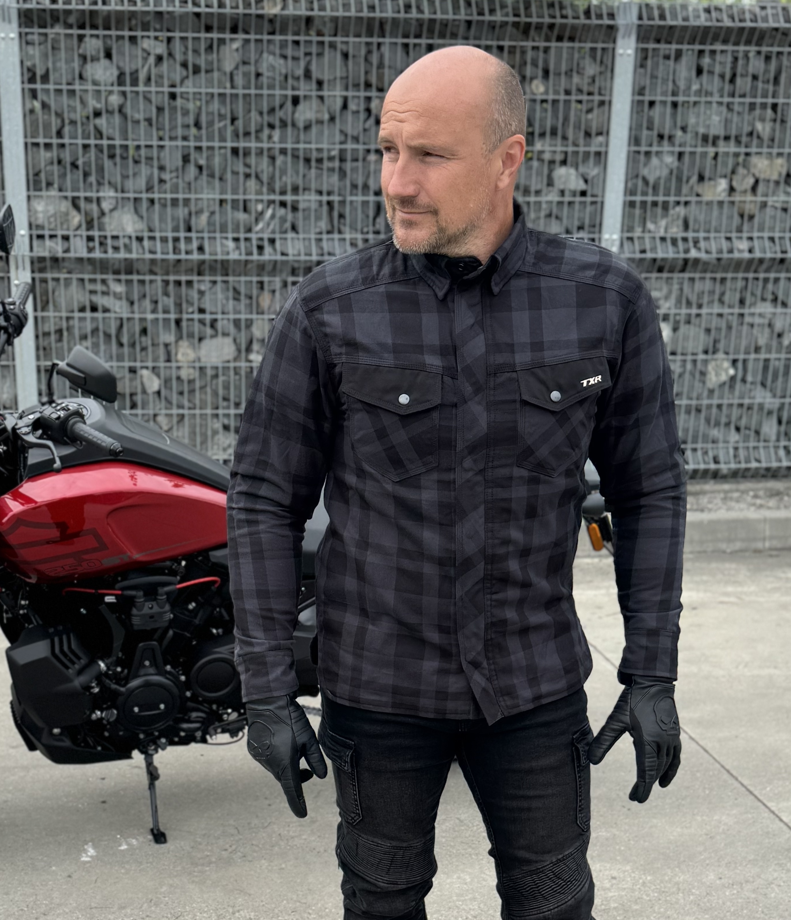 TXR Košile na motorku Dixon černá L
