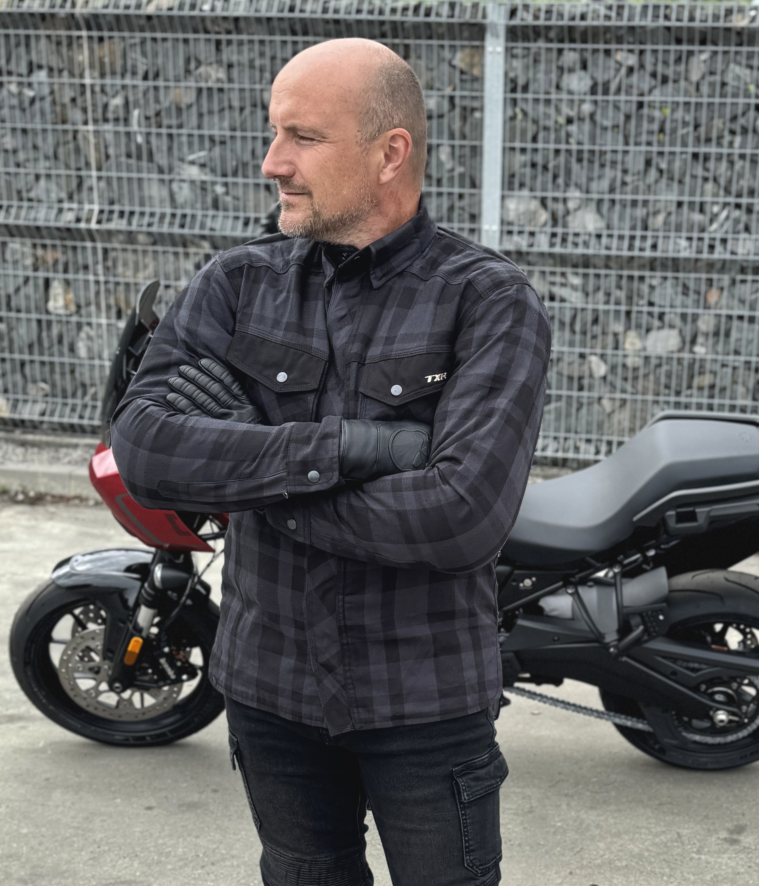 TXR Košile na motorku Dixon černá L