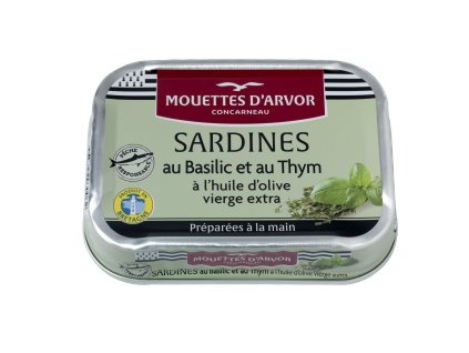 Sardinky s bazalkou a tymiánem (115g)