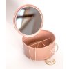 Make-up zrkadlo s boxom ružové