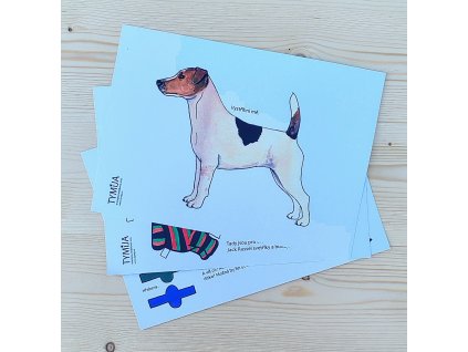 Oblékací pejsek z papíru Jack Russel Teriér k vystřižení