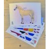 Oblékací koník z papíru Bělouš