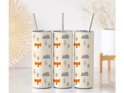 Termo kelímek s liškami, horami a stromy, objem 590 ml