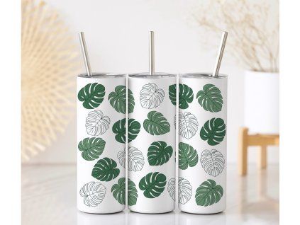 Termo kelímek s monstera listy, objem 590ml