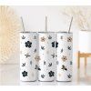 Termo kelímek s elegantními minimalistickými květy, objem 590ml
