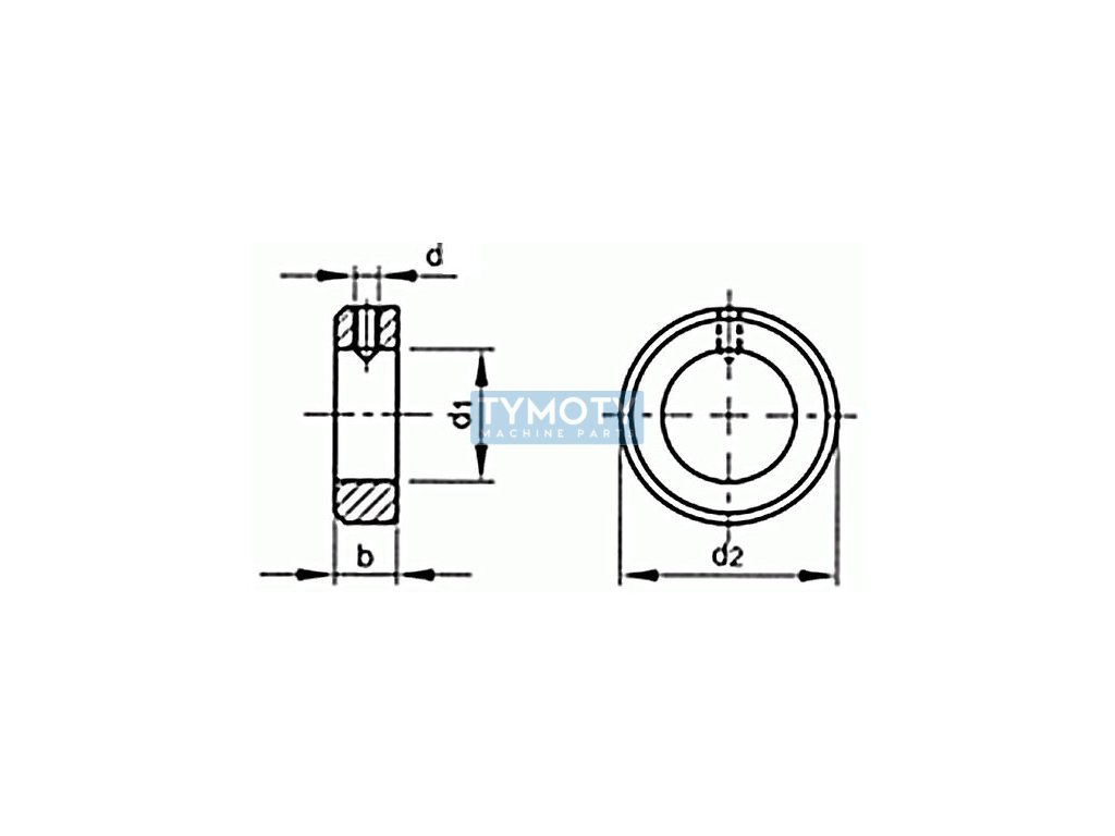 Montagering DIN 705A 22x36x14