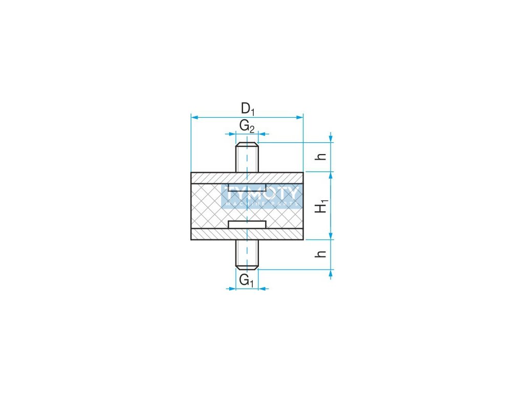 Silent block type 1 - 10x8 M4x10