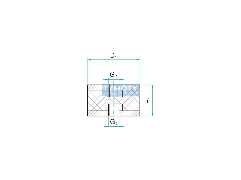 Silent block type 3 - 6x7 M3