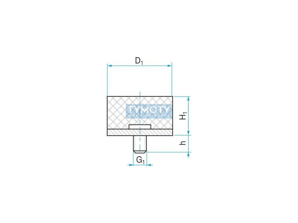 Silent block type 4 - 10x10 M4x13