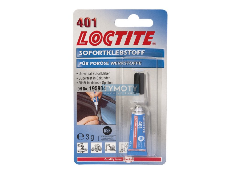 Loctite 401 - blister z klejem błyskawicznym 3 g