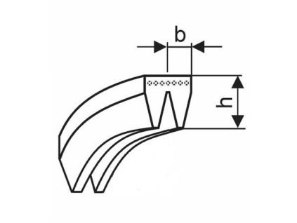 Viacklinový remeň 2 PJ 256 (101-J) ConveyXonic Hutchinson