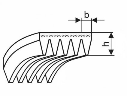 Multi-ribbed belt 5 PJ 305 (120-J) Hutchinson Poly-V