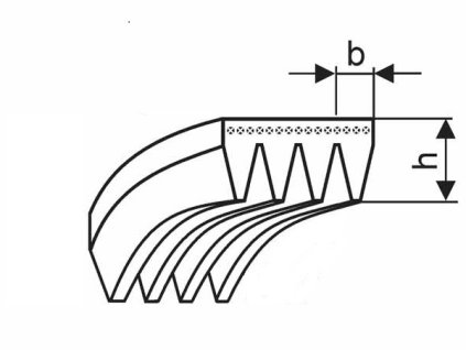 Többbarázdás szíj 4 PJ 336 (132-J) ConveyXonic Hutchinson Poly-V