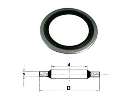 Sealing ring USIT US NBR 8.7x13x1