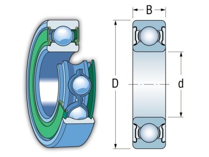 CODEX 608-2RS deep groove ball bearing