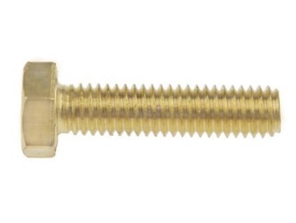 Hexagon screw full thread DIN 933 M8x10 brass