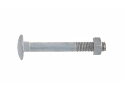Door screw DIN 603 M6x150 4.6 zinc with nut DIN 555