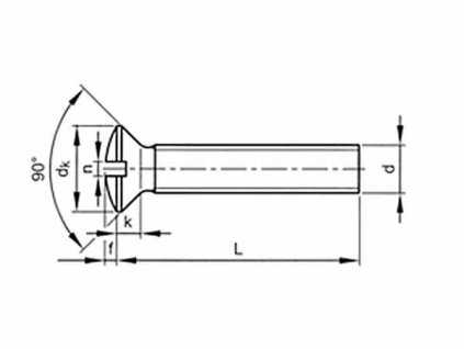 Screw lens head - groove DIN 964 M4x10 galvanized