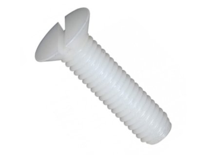 Șurub înecat cu canelură DIN 963 M8x40 plastic