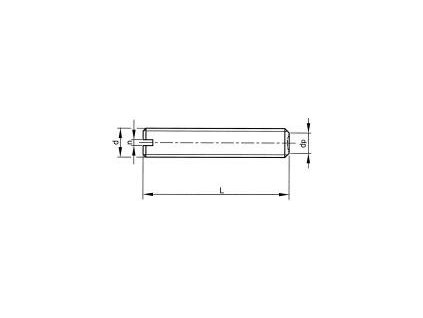 Flat set screw - groove DIN 551 M4x5 stainless steel A2