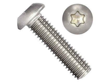 Śruba z łbem półokrągłym TORX ISO 7380 M5x8 stal nierdzewna A2