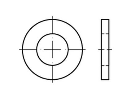 Runde Unterlegscheibe für Stifte DIN 1440 - 6 Edelstahl A2