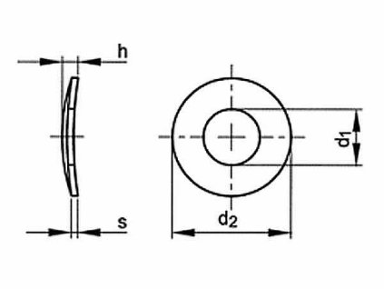 Washer flexible curved DIN 137A M3 / 3.2 zinc